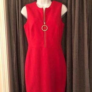 Calvin Klein pink midi dress size 4 like new